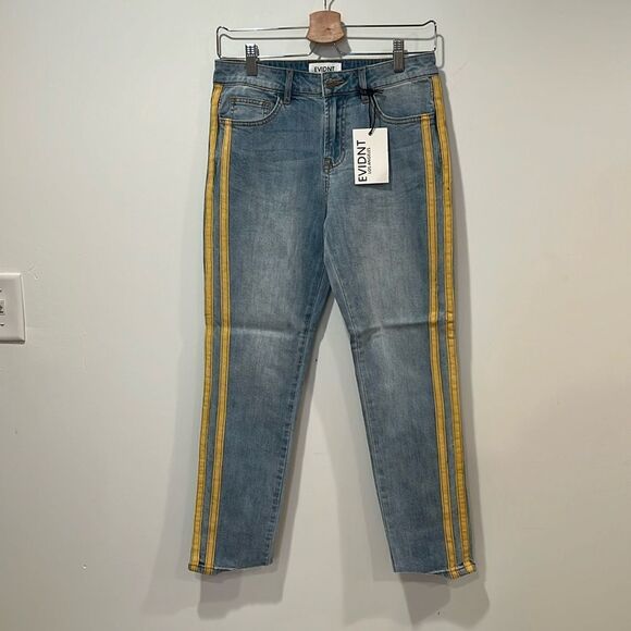 NWT EVIDNT Los Angeles Track Trim Slim Denim Jeans -  Size 27 - Picture 1 of 5